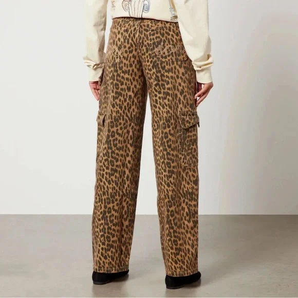 DAMSON MADDER Dion Leopard Cargo Pants Size UK 18/US 14 ~ NWT - Picture 5 of 11